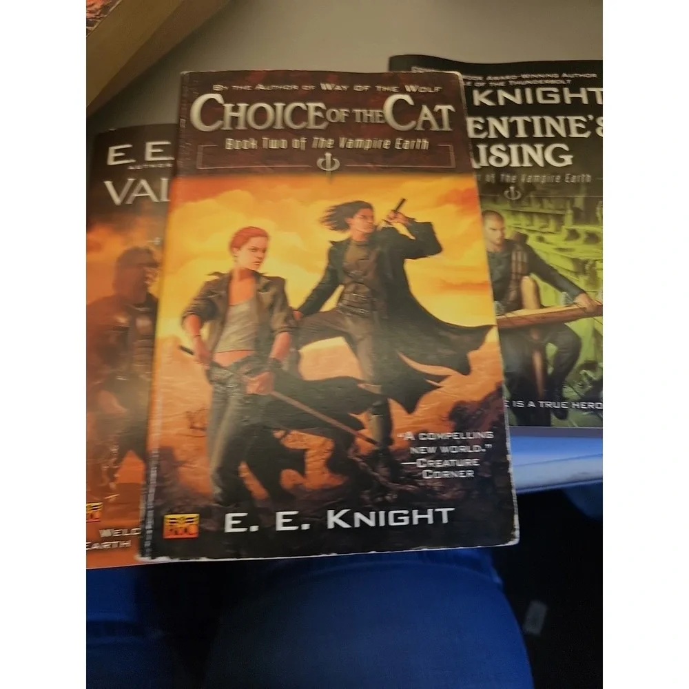 Vampire Earth‎ Series Set by E. E. Knight Way Of Wolf Thunderbolt Exile Rising